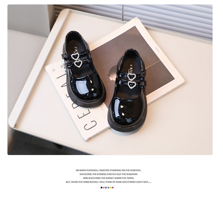 Children's Princess Girls PU Leather Dance Dress Shoes Kids Girls Dress Party Shoes Flats For Kids Performance School Shoes