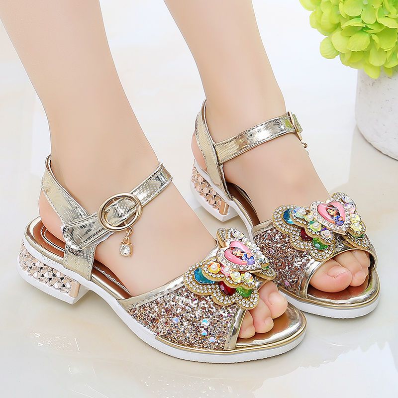 Princess Children Girls Fancy Sandals Shiny Flats Soft Bottom Open Toe Shoes Girls Dress Performance Princess Sandals 2021 New
No reviews yet