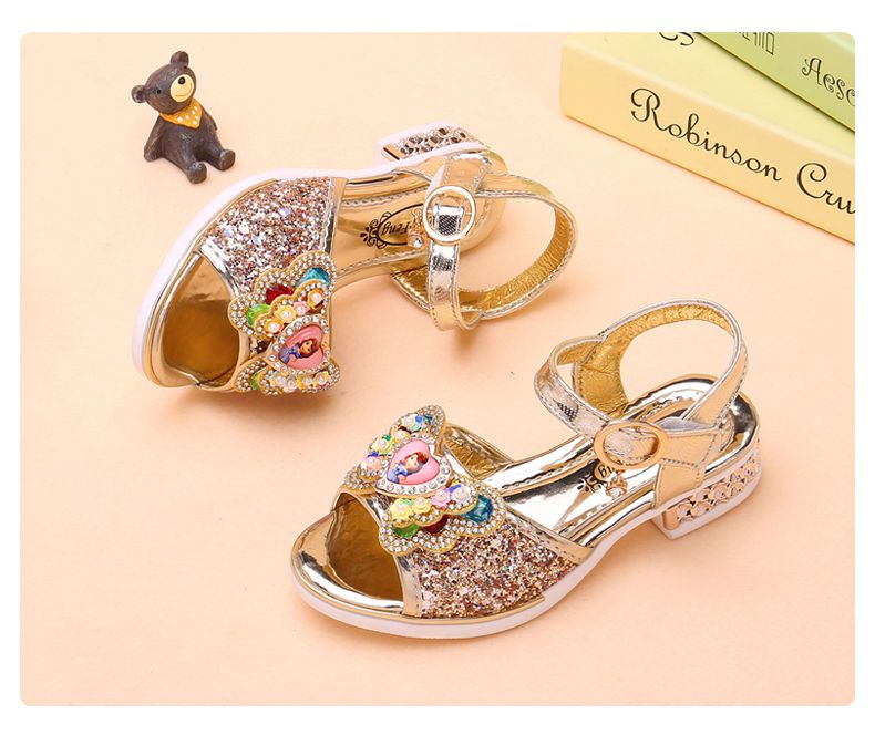 Princess Children Girls Fancy Sandals Shiny Flats Soft Bottom Open Toe Shoes Girls Dress Performance Princess Sandals 2021 New
No reviews yet