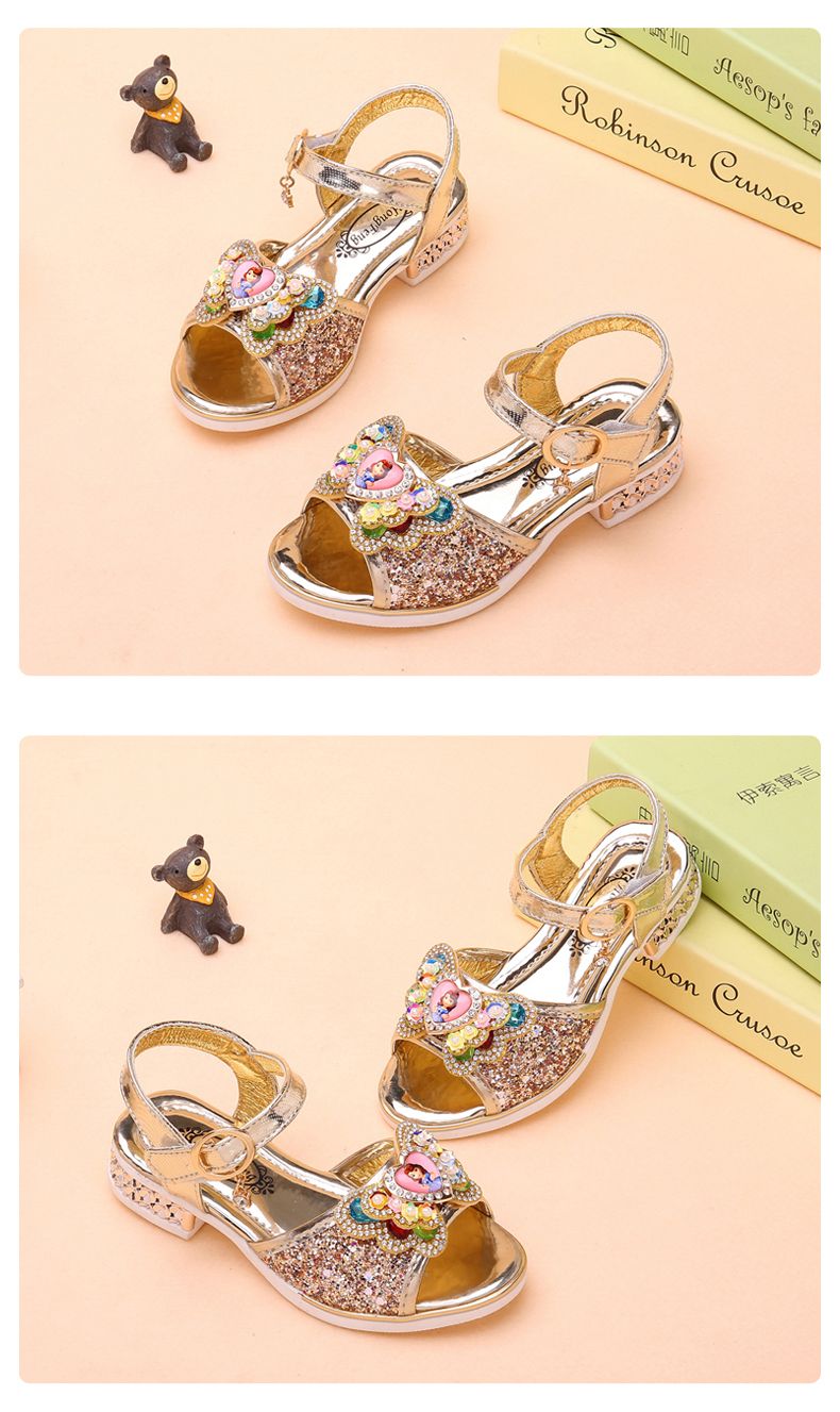 Princess Children Girls Fancy Sandals Shiny Flats Soft Bottom Open Toe Shoes Girls Dress Performance Princess Sandals 2021 New
No reviews yet