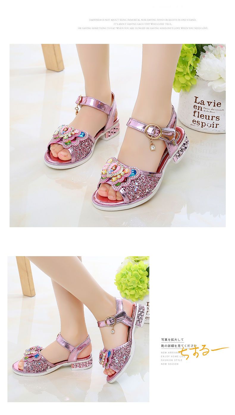 Princess Children Girls Fancy Sandals Shiny Flats Soft Bottom Open Toe Shoes Girls Dress Performance Princess Sandals 2021 New
No reviews yet