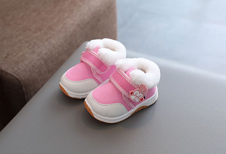 Baby Plush Baby Shoes Indoor cotton shoes for autumn and winter warmth Classic Floor Boots