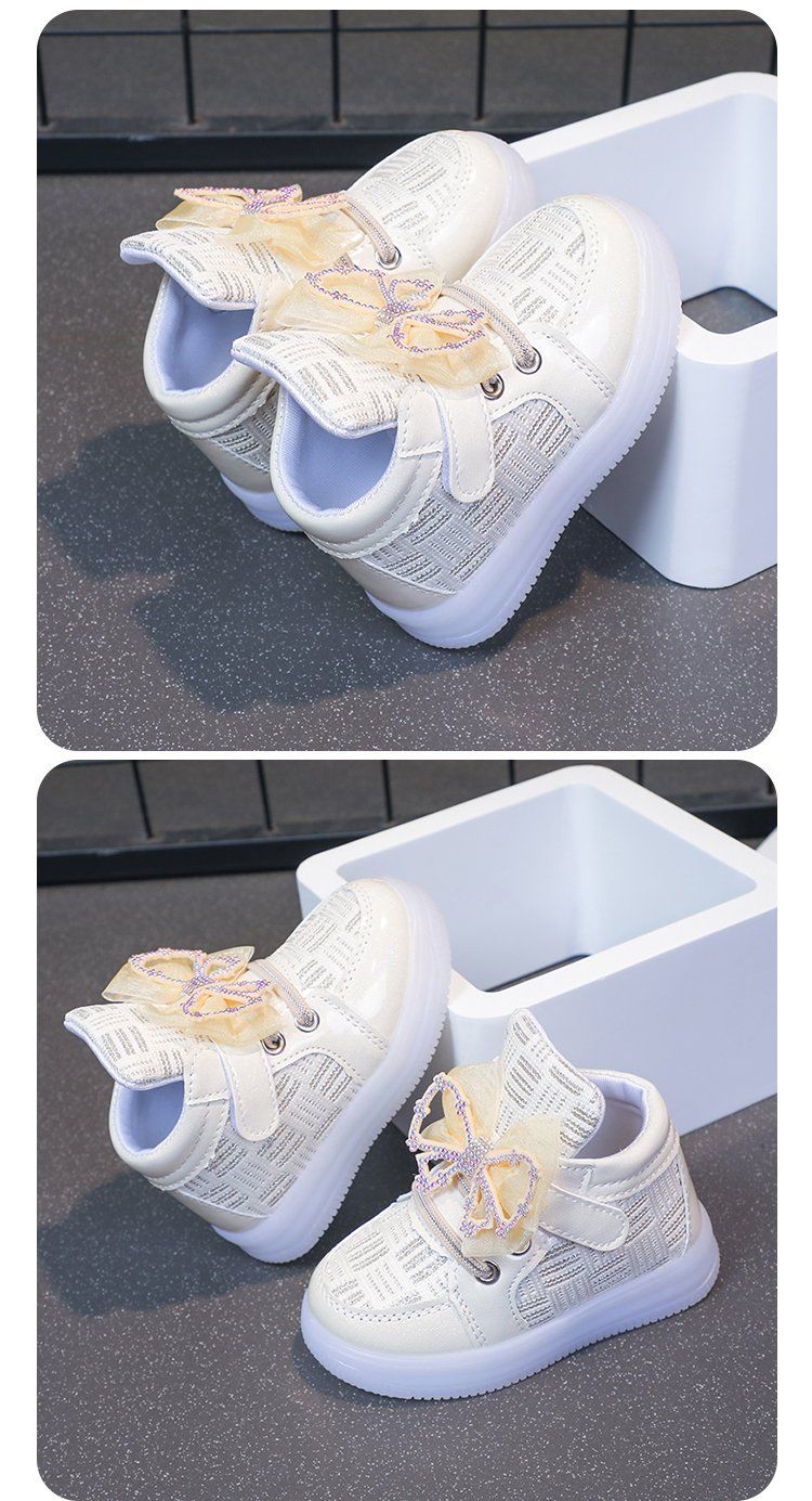 Latest Fashion Spring Autumn Children Lighting Sneakers Rhinestone Princess Girl/unisex Board Shoes