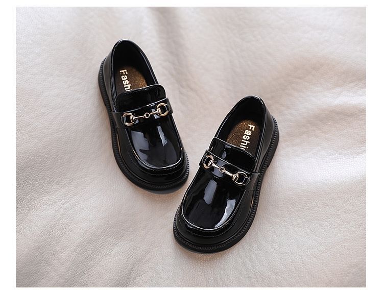 New Style unisex Slip on Loafers School Children Casual Dress Leather Shoes