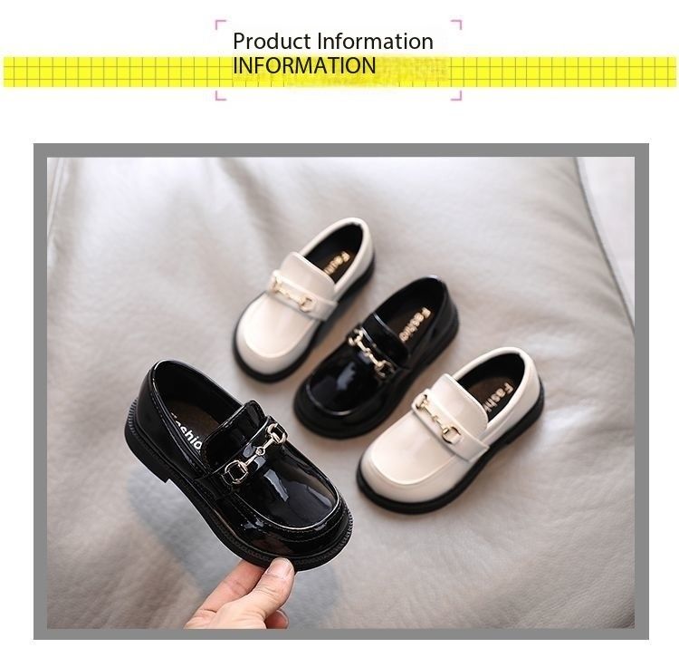 New Style unisex Slip on Loafers School Children Casual Dress Leather Shoes