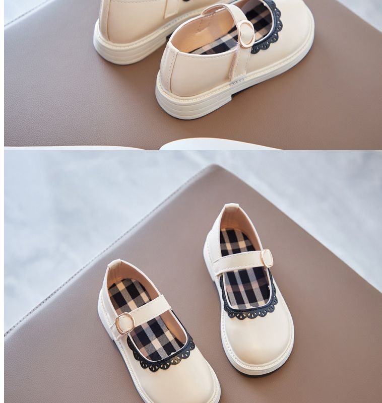 2024 Autumn New Girls Baby Princess Shoes Children's Leather Shoes Fashion Casual Soft Sole Lace Non-slip girls Dress Shoes