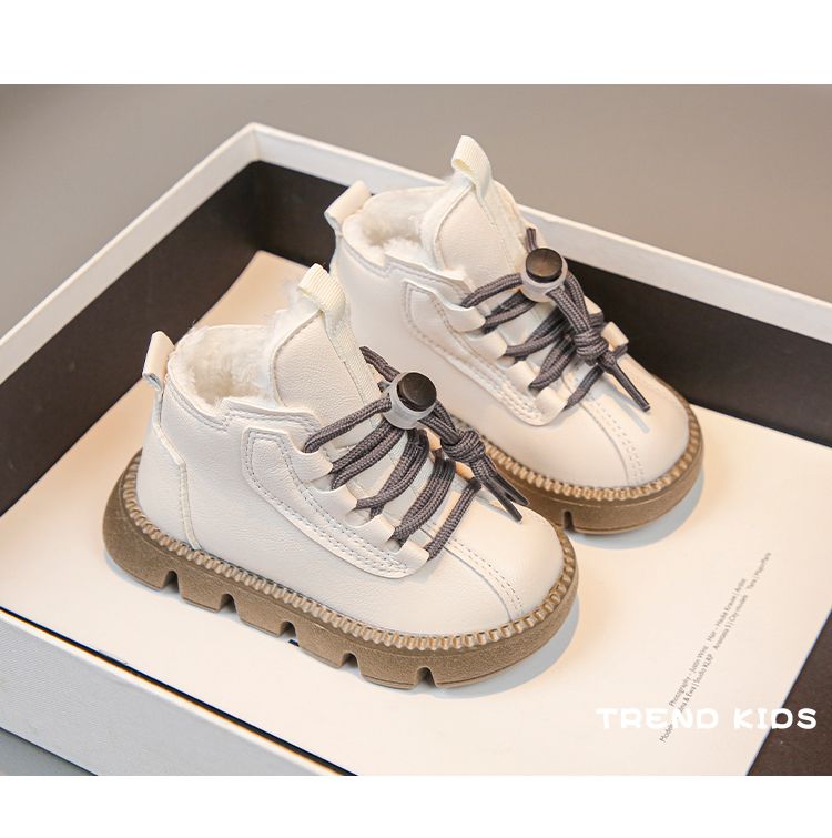 High quality Kids Fashion Autumn Boots PU Leather Shoes kids anti-slip boots