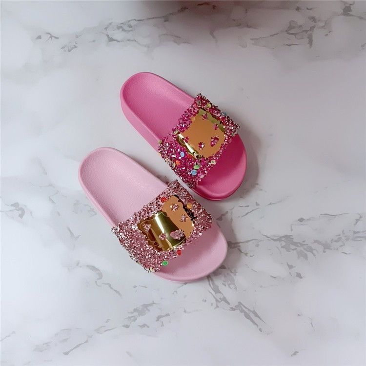 Fashion Summer childrens Wear Crystal Shoes Kids Inside Home Soft Floor Cartoon Cute Princess Lisa Children's Slippers
No reviews yet