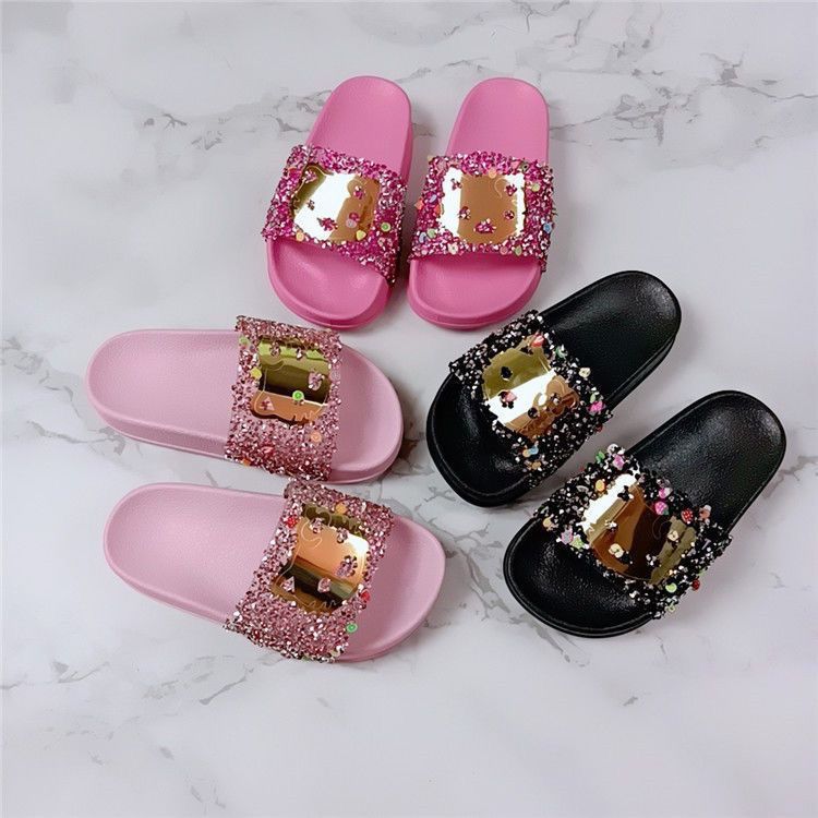 Fashion Summer childrens Wear Crystal Shoes Kids Inside Home Soft Floor Cartoon Cute Princess Lisa Children's Slippers
No reviews yet