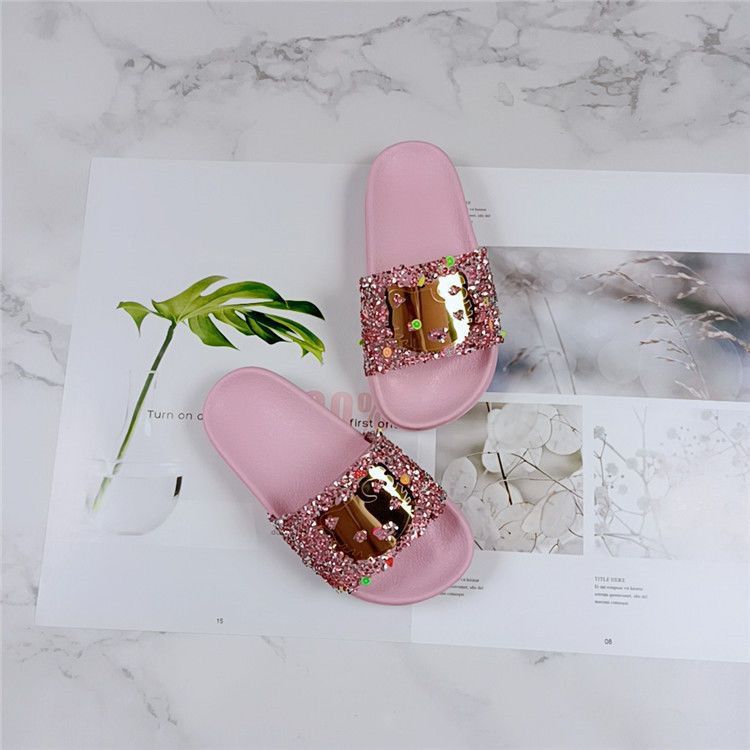 Fashion Summer childrens Wear Crystal Shoes Kids Inside Home Soft Floor Cartoon Cute Princess Lisa Children's Slippers
No reviews yet