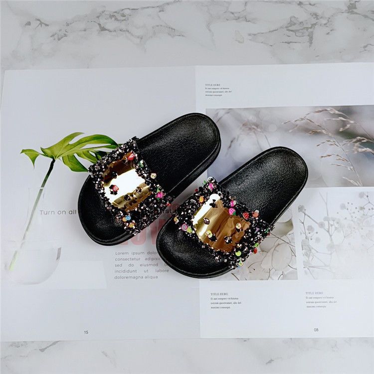Fashion Summer childrens Wear Crystal Shoes Kids Inside Home Soft Floor Cartoon Cute Princess Lisa Children's Slippers
No reviews yet