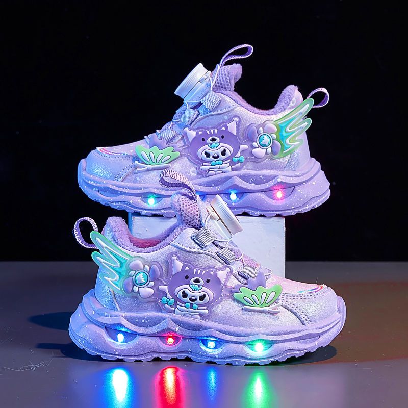 Wholesale Of High-Quality Female Children's Ball Shoelaces With Flashing Lights unisex Kid Shoes 2024