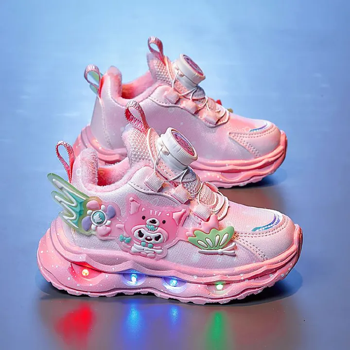 Wholesale Of High-Quality Female Children's Ball Shoelaces With Flashing Lights unisex Kid Shoes 2024