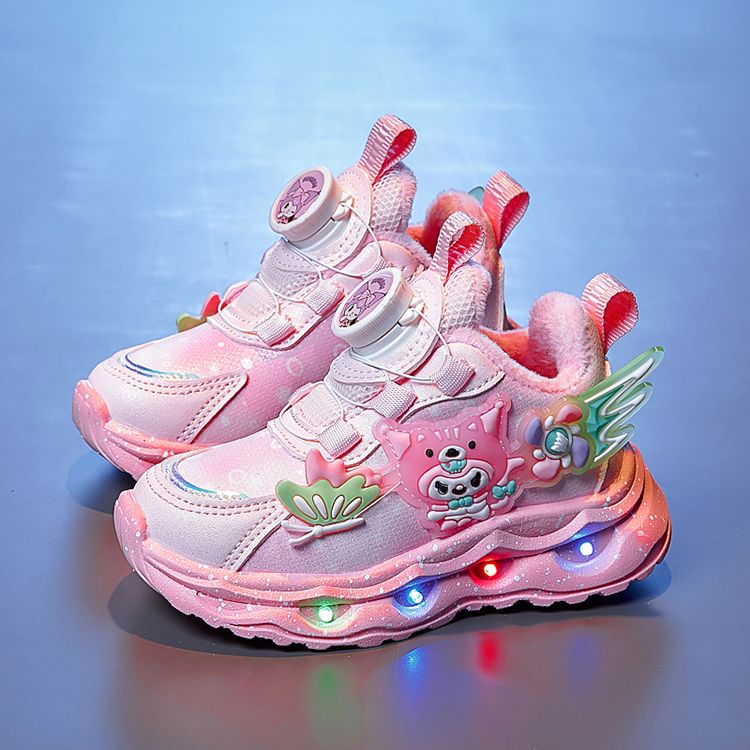 Wholesale Of High-Quality Female Children's Ball Shoelaces With Flashing Lights unisex Kid Shoes 2024