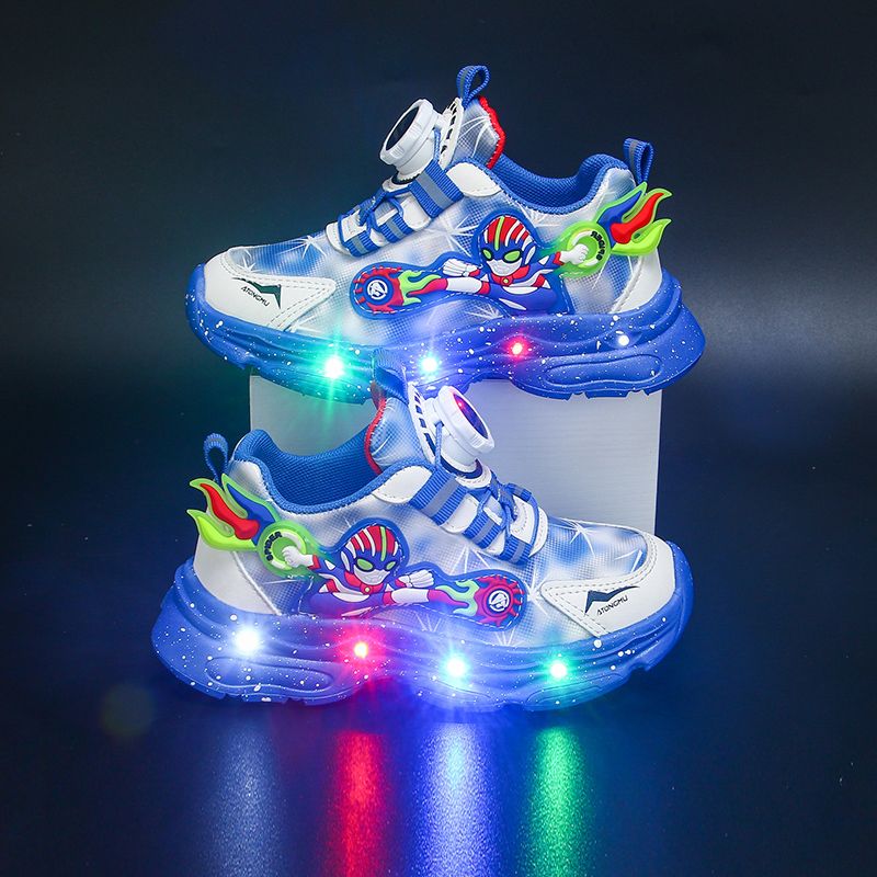 Wholesale Of High-Quality Female Children's Ball Shoelaces With Flashing Lights unisex Kid Shoes 2024