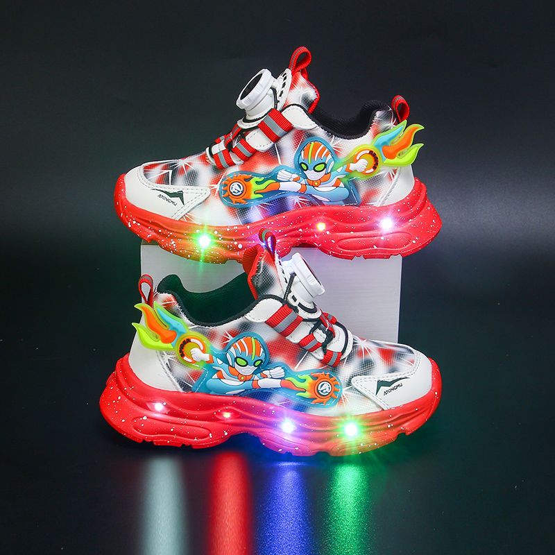 Wholesale Of High-Quality Female Children's Ball Shoelaces With Flashing Lights unisex Kid Shoes 2024