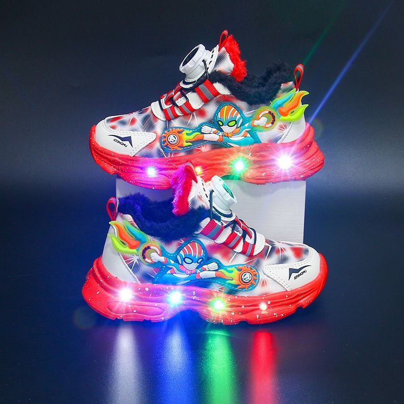 Wholesale Of High-Quality Female Children's Ball Shoelaces With Flashing Lights unisex Kid Shoes 2024