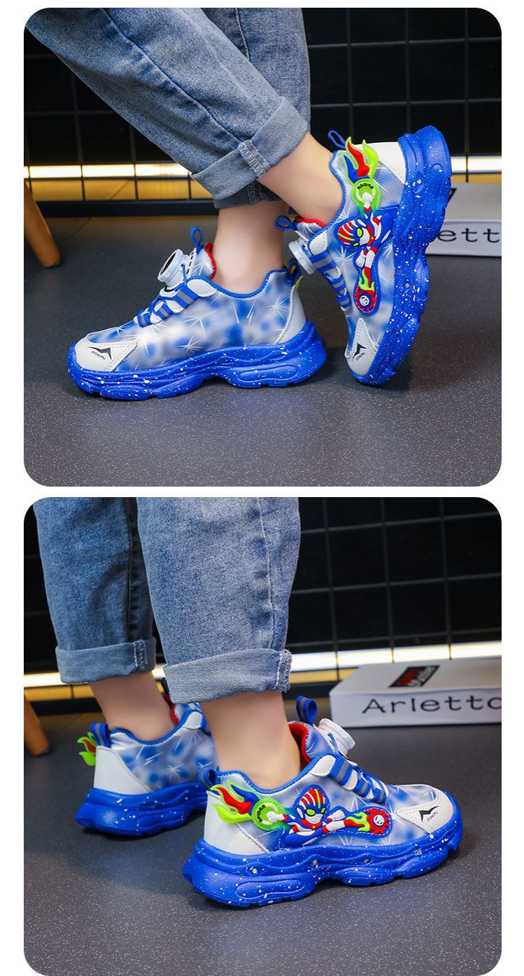 Wholesale Of High-Quality Female Children's Ball Shoelaces With Flashing Lights unisex Kid Shoes 2024