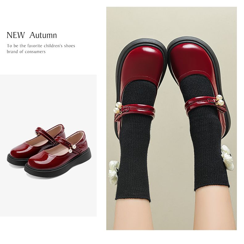 Girls Princess shoes summer light breathable small pearl pendant Mary Jane single shoes wholesale