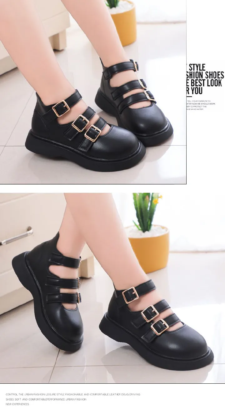 Factory New Arrival Girl Mary Jane Shoes Girl Flat School Shoes girls dress black shoes