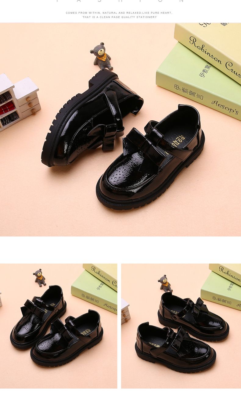 Factory New Arrival Girl Mary Jane Shoes Girl Flat School Shoes girls dress black shoes