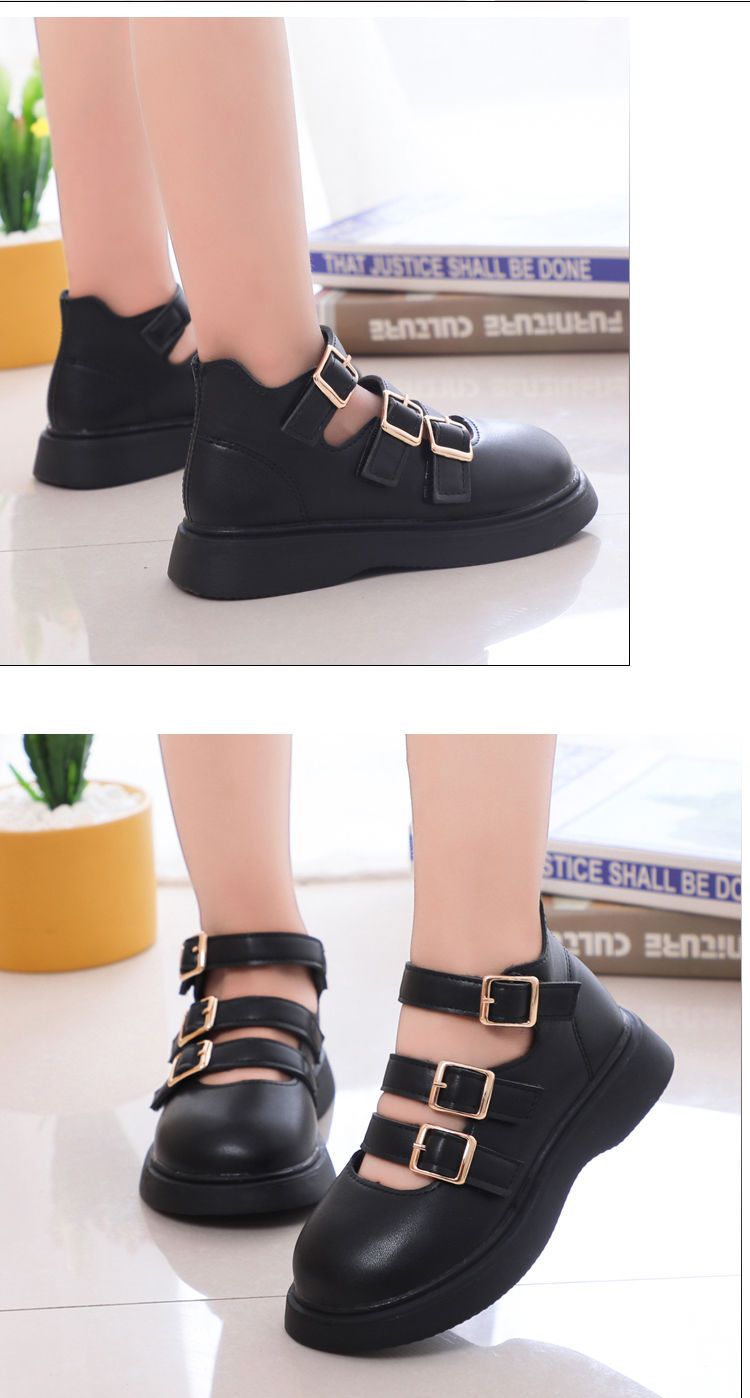 Factory New Arrival Girl Mary Jane Shoes Girl Flat School Shoes girls dress black shoes