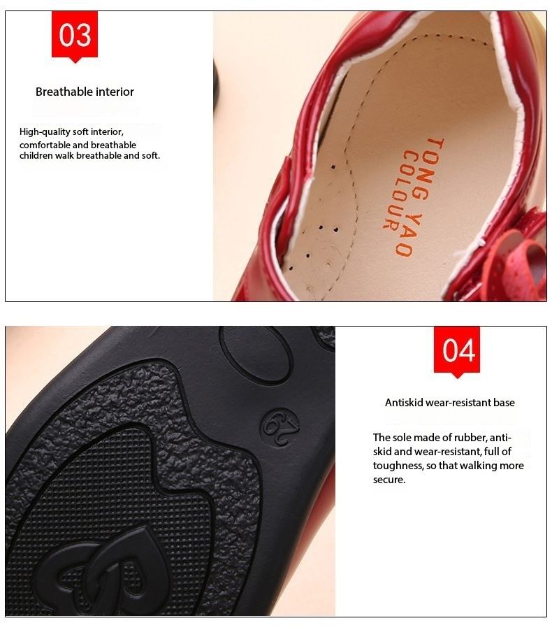 New Styles Toddler Kids Dress Shoes Girls Flower Princess Shoes PU Leather Ballet Flat Shoes for Wedding Party School