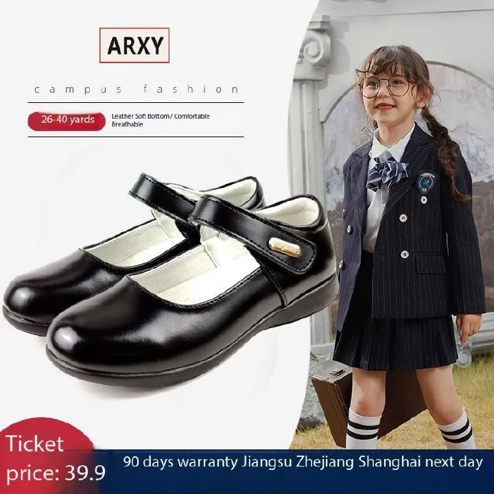 XS88001 Itec leather uniform mary jane genuine leather kid footwear children leather shoe girl school shoes for girls with bow