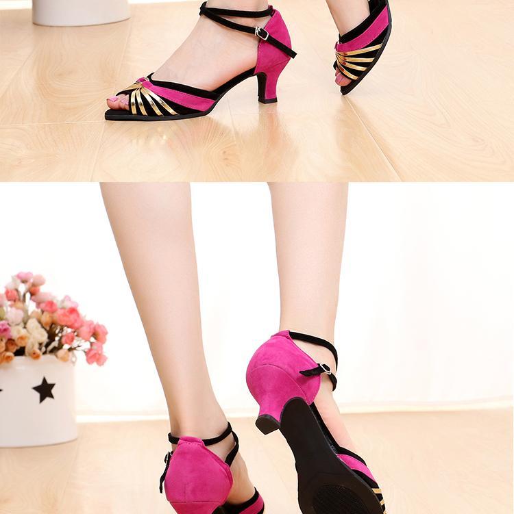 QUICK SELL SOLD AT 30% DISCOUNT women 5.5cm and 3.5cm high heel gold red black dance shoes woman cozy dance shoes sandals