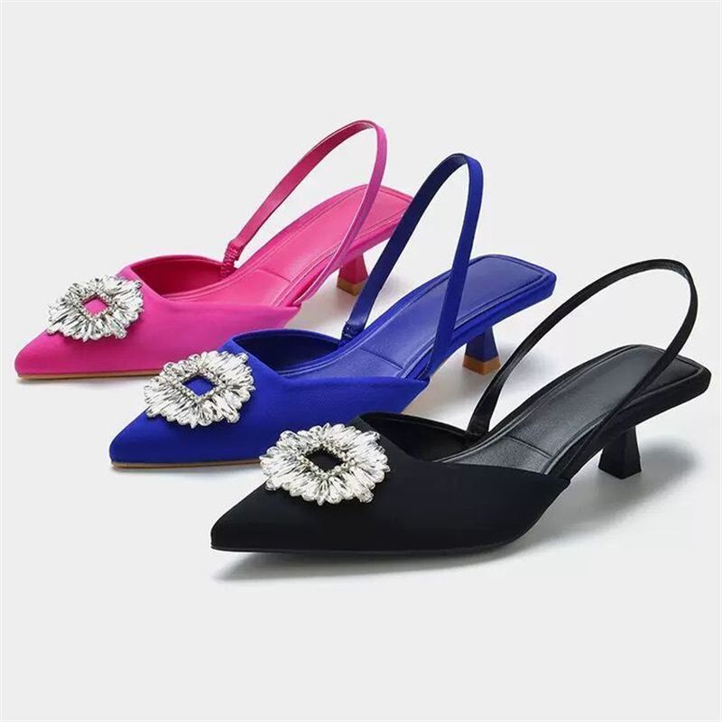 Comfortable Light Women Pumps Fashion Heel Pointed Toe Sandals Party Dress Pump Shoe Spring Slippers Mule Casual Ladies Shoes