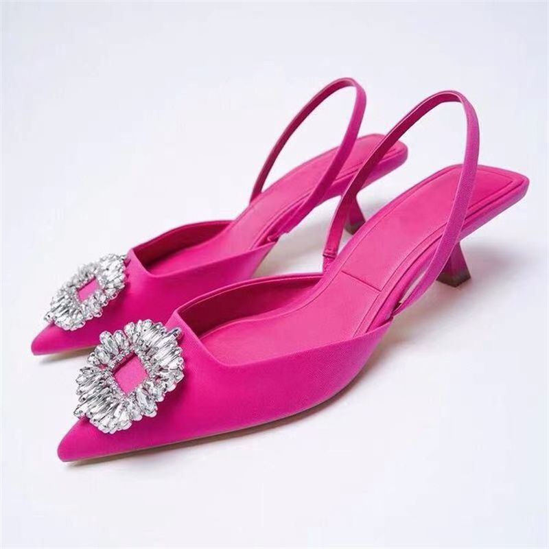 Comfortable Light Women Pumps Fashion Heel Pointed Toe Sandals Party Dress Pump Shoe Spring Slippers Mule Casual Ladies Shoes