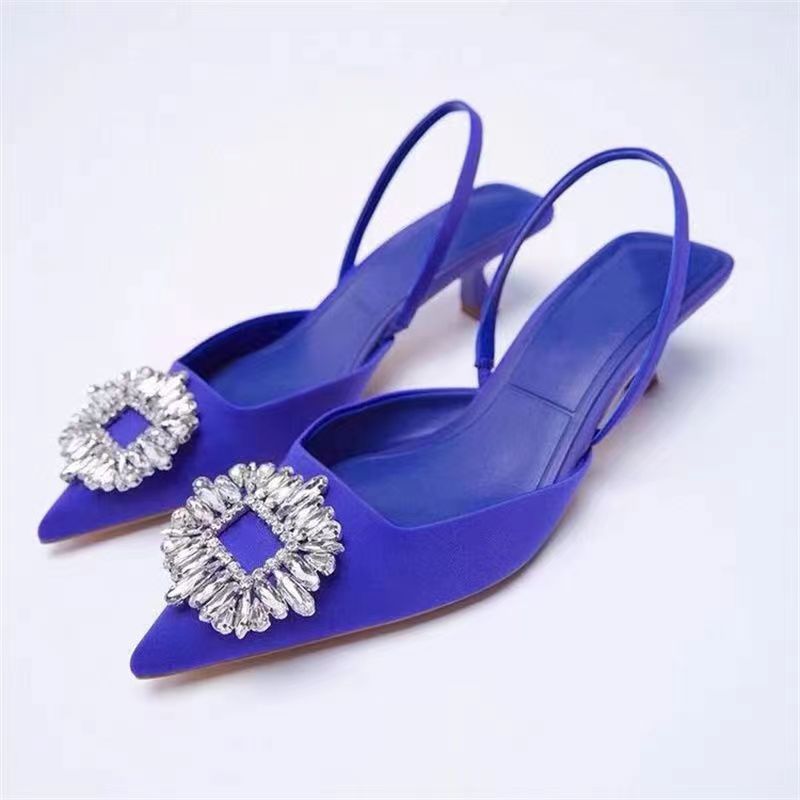 Comfortable Light Women Pumps Fashion Heel Pointed Toe Sandals Party Dress Pump Shoe Spring Slippers Mule Casual Ladies Shoes