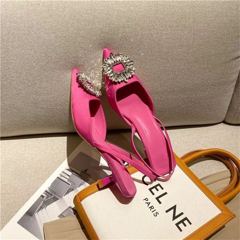 Comfortable Light Women Pumps Fashion Heel Pointed Toe Sandals Party Dress Pump Shoe Spring Slippers Mule Casual Ladies Shoes