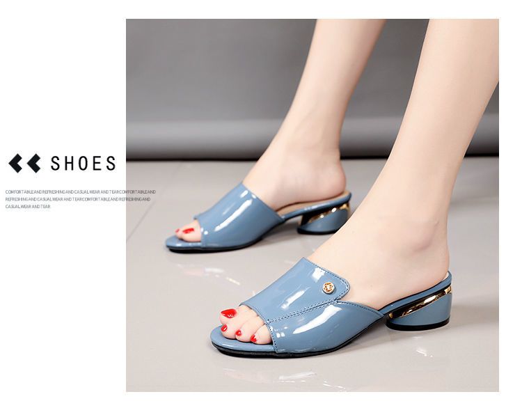 Red Sexy Pu Soft Leather Female Flip flop Slippers Summer Fashion Heels Slides Shoes Girls Comfortable Sandals