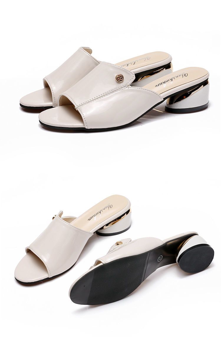 Red Sexy Pu Soft Leather Female Flip flop Slippers Summer Fashion Heels Slides Shoes Girls Comfortable Sandals