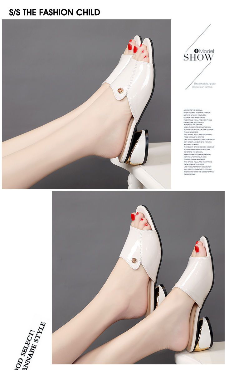 Red Sexy Pu Soft Leather Female Flip flop Slippers Summer Fashion Heels Slides Shoes Girls Comfortable Sandals
