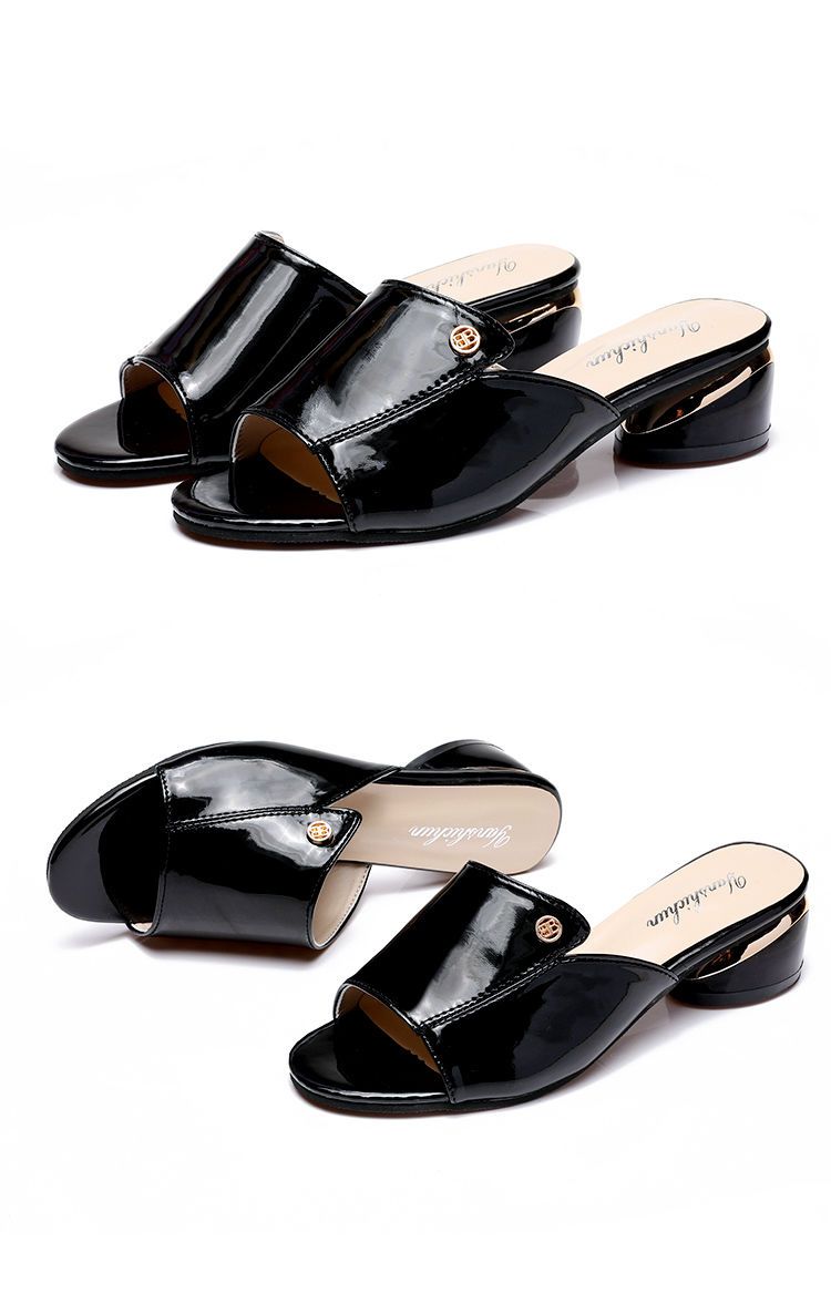 Red Sexy Pu Soft Leather Female Flip flop Slippers Summer Fashion Heels Slides Shoes Girls Comfortable Sandals