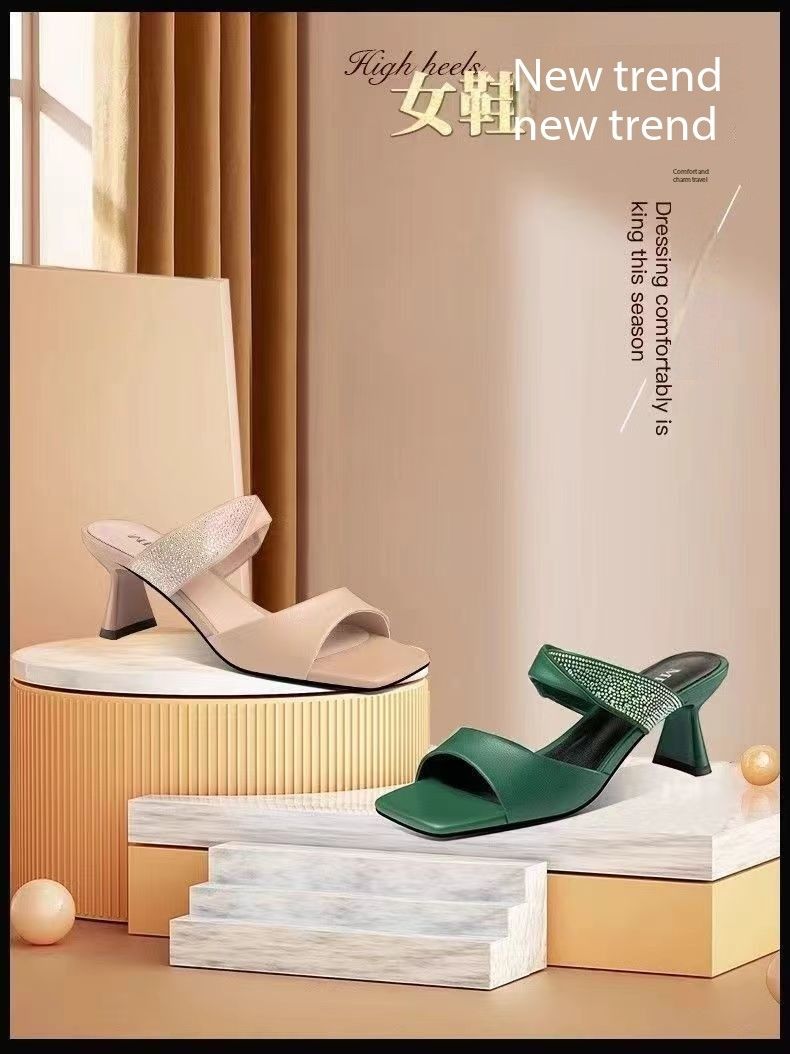 New arrival fashion sexy solid color hollow out stiletto high heels outdoor temperament plus size party sandals women pumps