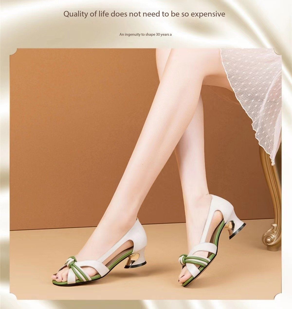 Womens Open Toe Square Head Leisure Women Career Business Mid Heel Slip On Chunky Heeled Sandals For Ladies Dress Shoes