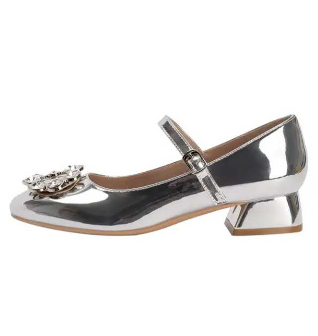 Luxury Women Pumps Fashion Mary Jane Women Pu Leather Shoes Spring Summer Square Head Classic Thick Heel Low Heel Heels