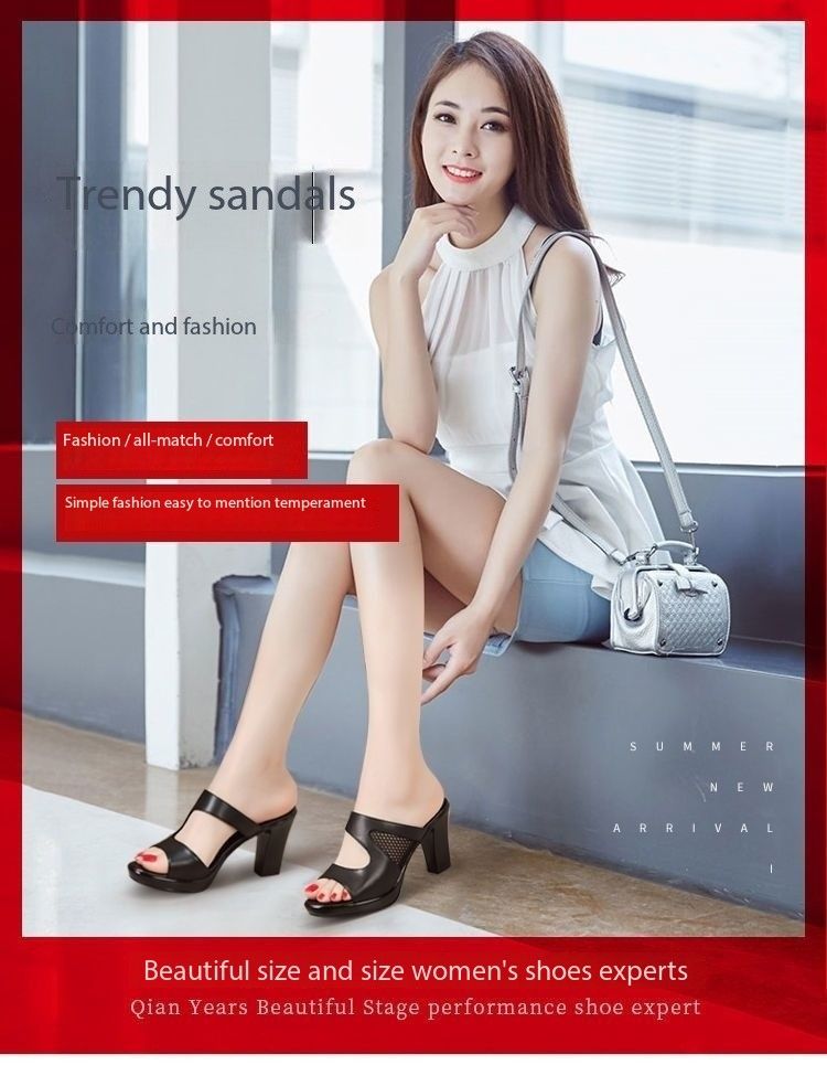 fashion chinese mesh slippers platform ladies breathable sandals outdoor block heels slippers and sandal for women