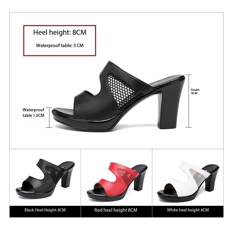 fashion chinese mesh slippers platform ladies breathable sandals outdoor block heels slippers and sandal for women
