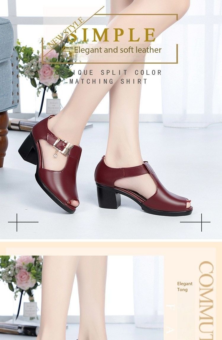 QUICK SELL SOLD AT 30% DISCOUNT High Quality 2025 Peep toe fashion casual mom's /Ladies/Girls chunky heel platform shoe Slides FIRST CLASS sandals 5colors 35- 43 size