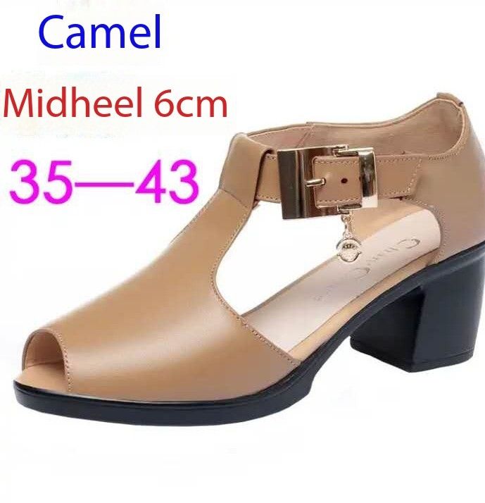 QUICK SELL SOLD AT 30% DISCOUNT High Quality 2025 Peep toe fashion casual mom's /Ladies/Girls chunky heel platform shoe Slides FIRST CLASS sandals 5colors 35- 43 size