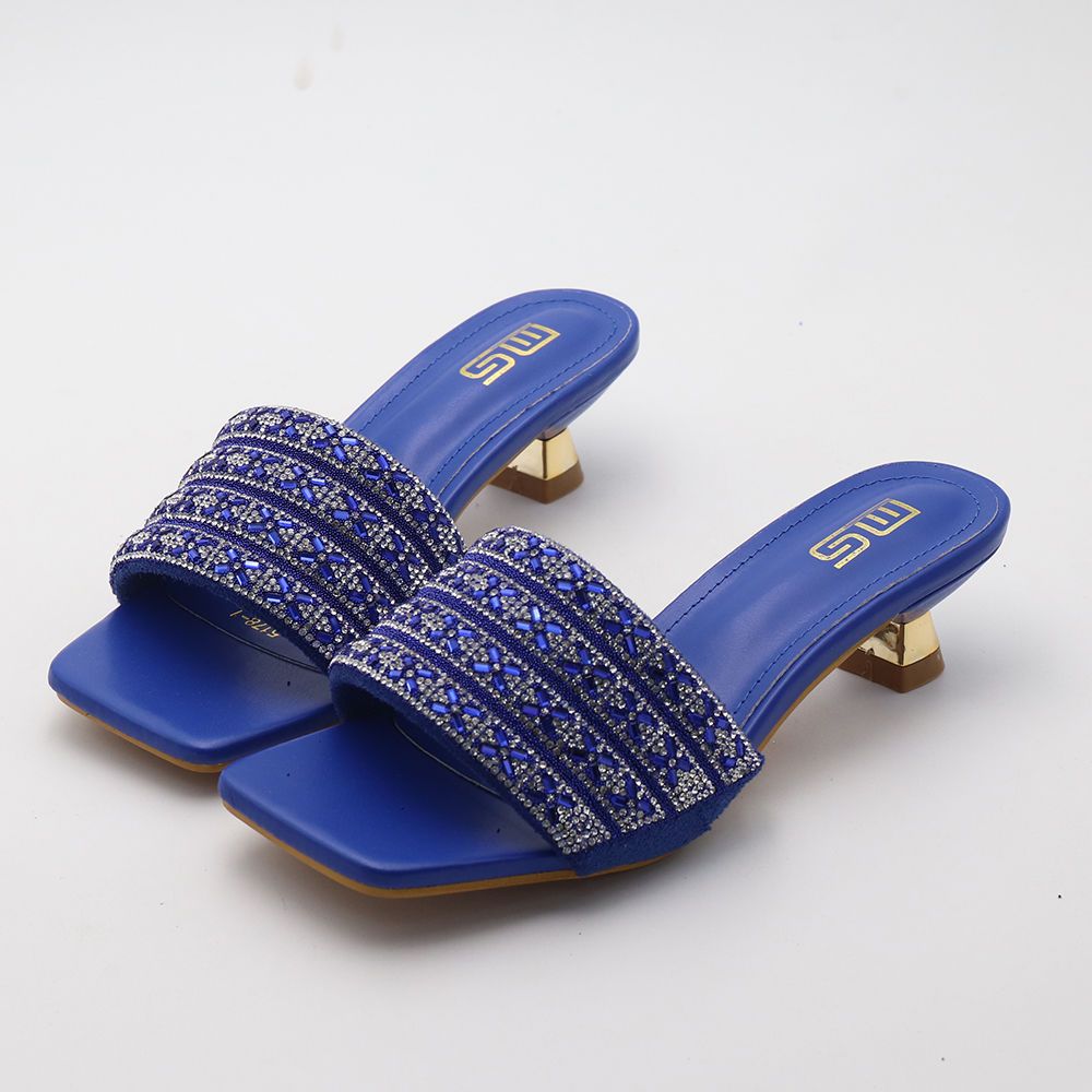 Y black white blue ladies 4cm low cat heels shoes pu female open toe flip-flops women heeled sandals