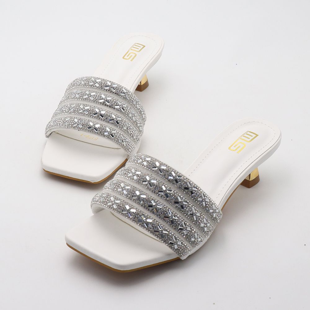 Y black white blue ladies 4cm low cat heels shoes pu female open toe flip-flops women heeled sandals