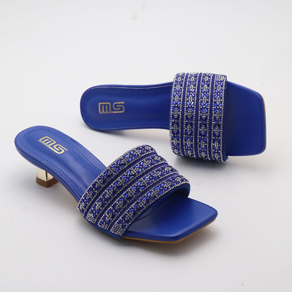 Y black white blue ladies 4cm low cat heels shoes pu female open toe flip-flops women heeled sandals