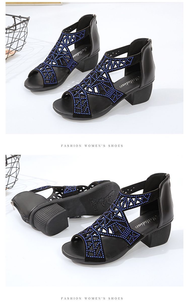 Women Summer Wedge Sandals Fashion Fish Mouth Pumps Sexy Hollow Out Shoes
