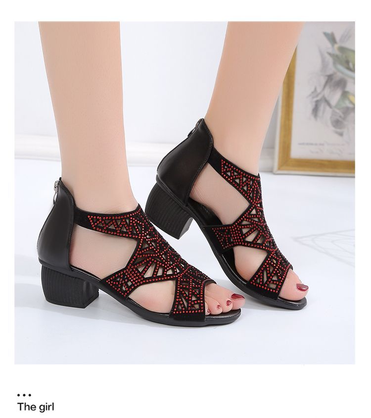 Women Summer Wedge Sandals Fashion Fish Mouth Pumps Sexy Hollow Out Shoes