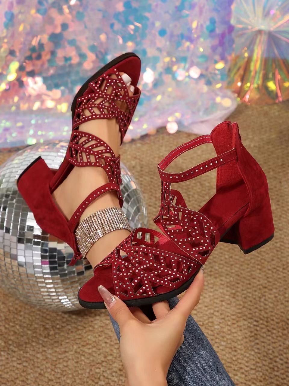 Women Summer Wedge Sandals Fashion Fish Mouth Pumps Sexy Hollow Out Shoes